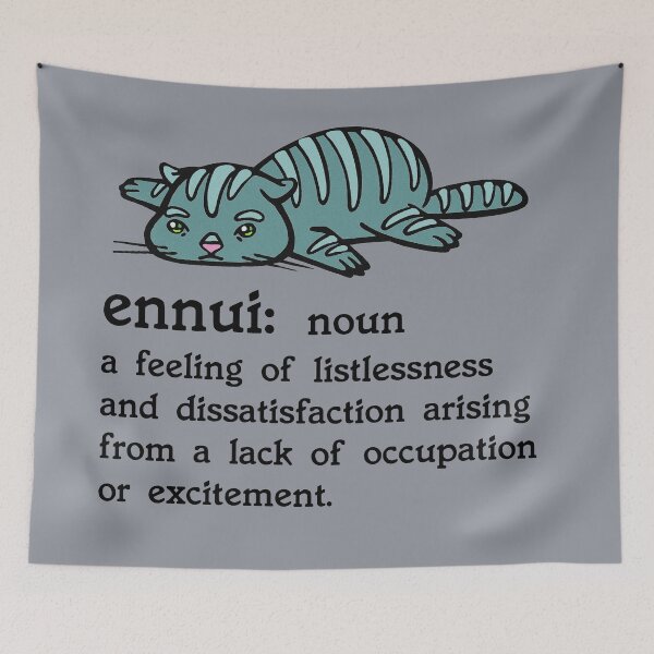 Item preview, ENNUI KITTY/ busy doing nothing  designed and sold by sandpiperstudio.