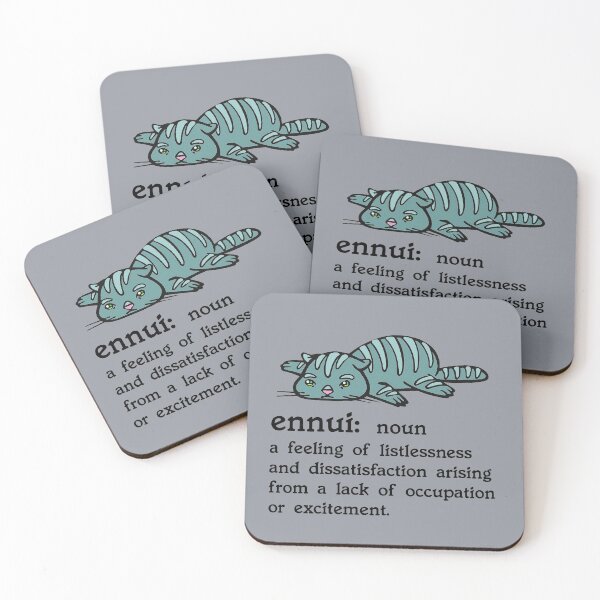 Item preview, ENNUI KITTY/ busy doing nothing  designed and sold by sandpiperstudio.