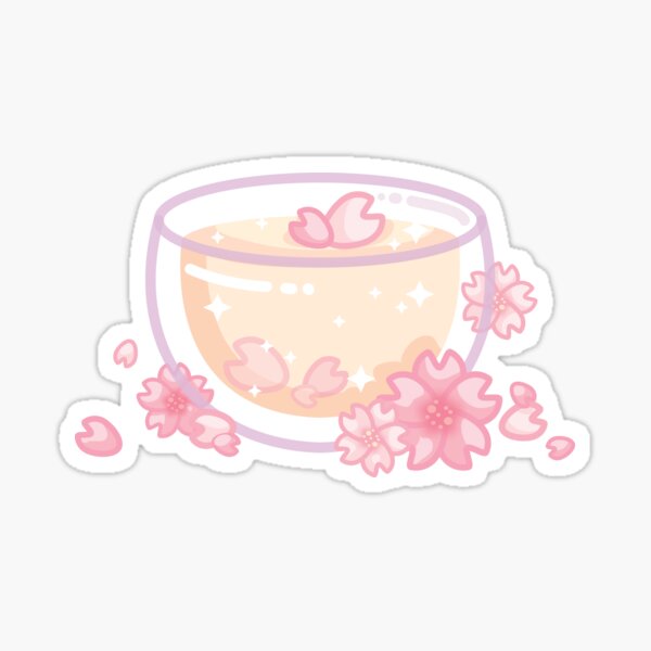  Cherry Blossom Tea Sticker