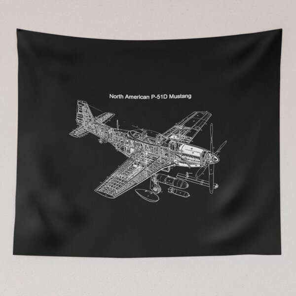 Aperçu de l'œuvre Airplane T-ShirtP51 Mustang créée et vendue par TomHiddleston79.
