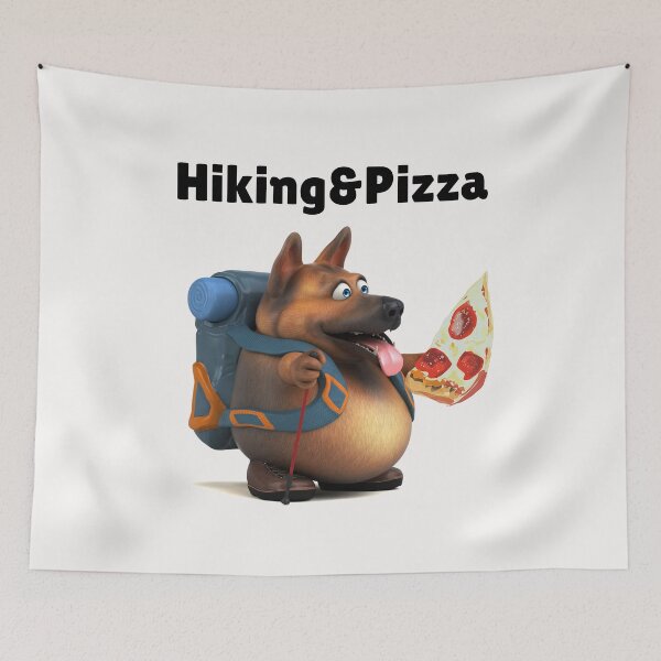 Item preview, Dog Loves Hiking and Loves Pizza designed and sold by mirara.