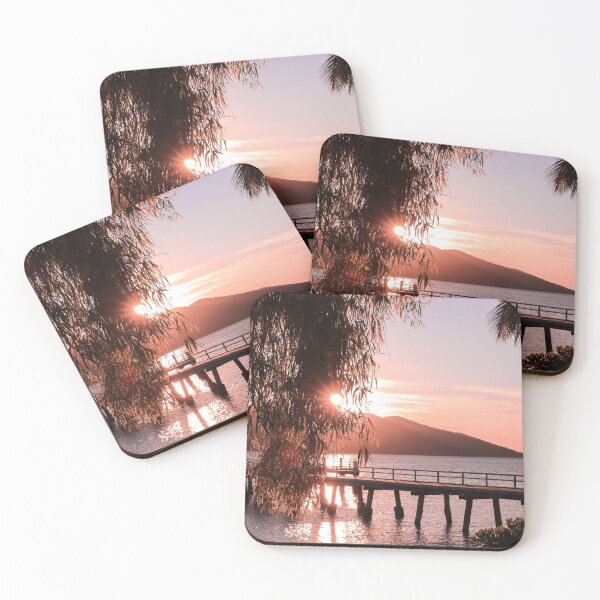 Item preview, Sunset at the Pier on Daydream Island Australia designed and sold by MikaelasMeadow.