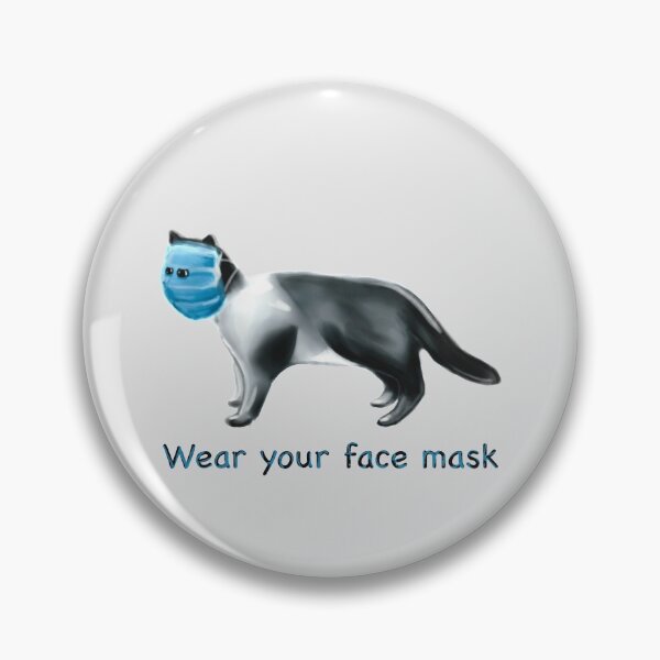 Item preview, Face mask cat - covid memes designed and sold by irchiliart.
