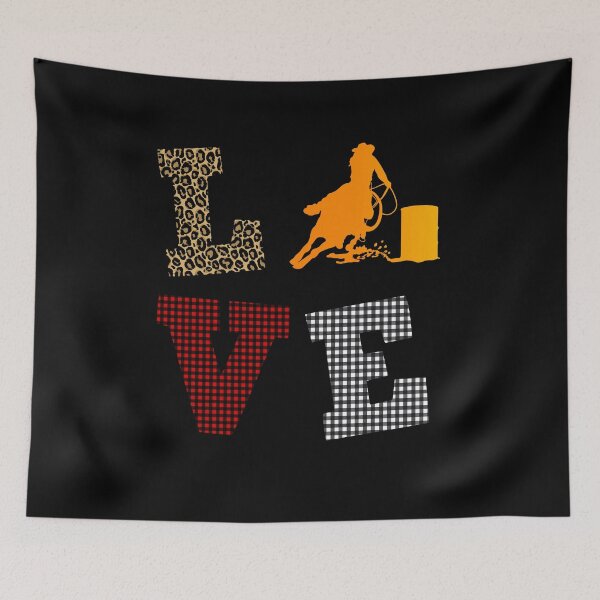 Item preview, Leopard Buffalo Plaid Rodeo Barrel Racing Love Barrel Racer Gift designed and sold by xtocky.