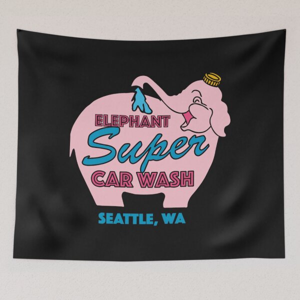 Item preview, Elephant Car Wash T-ShirtPink Elephant Car Wash designed and sold by TomHiddleston79.