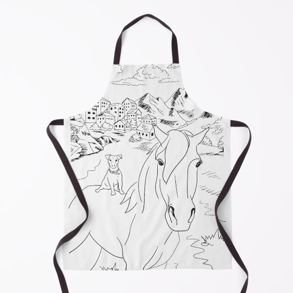 Item preview, Horse with dog on his back designed and sold by lotushaza.