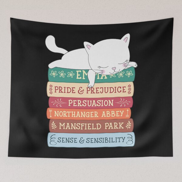 Aperçu de l'œuvre Jane Austen T-ShirtJane Austen Books créée et vendue par TomHiddleston79.
