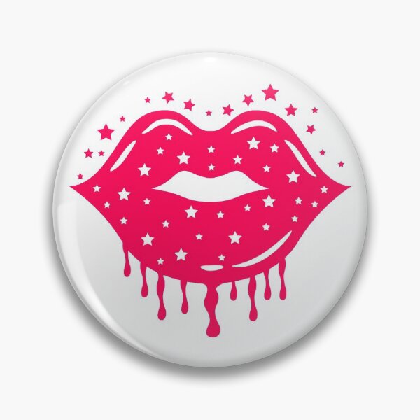 Item preview, Valentine Dripping Sparkle Lips Pink Color designed and sold by MisPuHoney.
