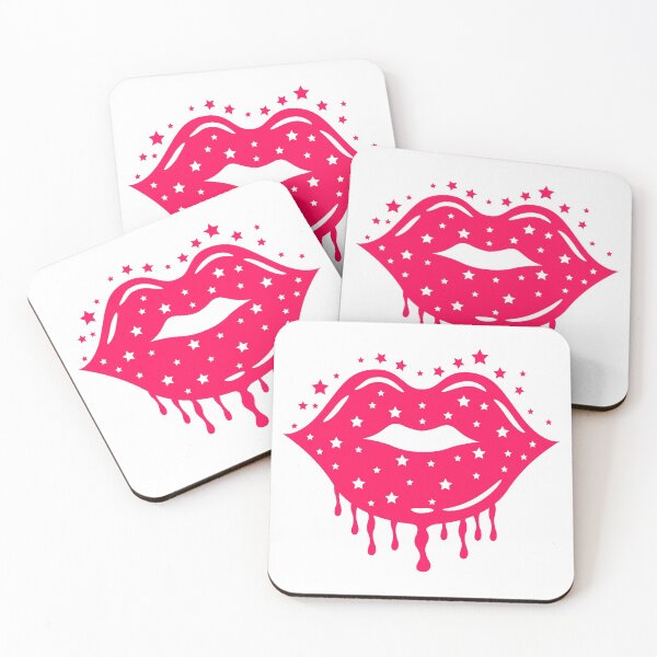 Item preview, Valentine Dripping Sparkle Lips Pink Color designed and sold by MisPuHoney.