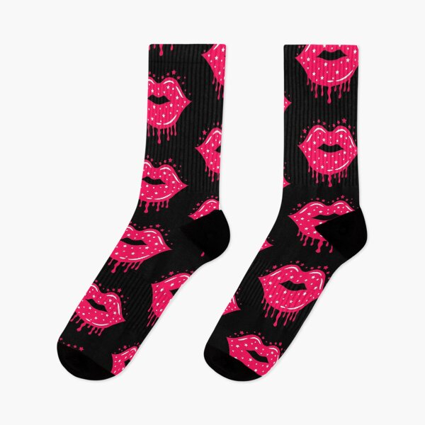 Item preview, Valentine Dripping Sparkle Lips Pink Color designed and sold by MisPuHoney.