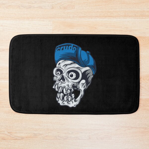 Item preview, Blue Cap Crudo Skater Skateboarder Skull designed and sold by CrudoMerch.