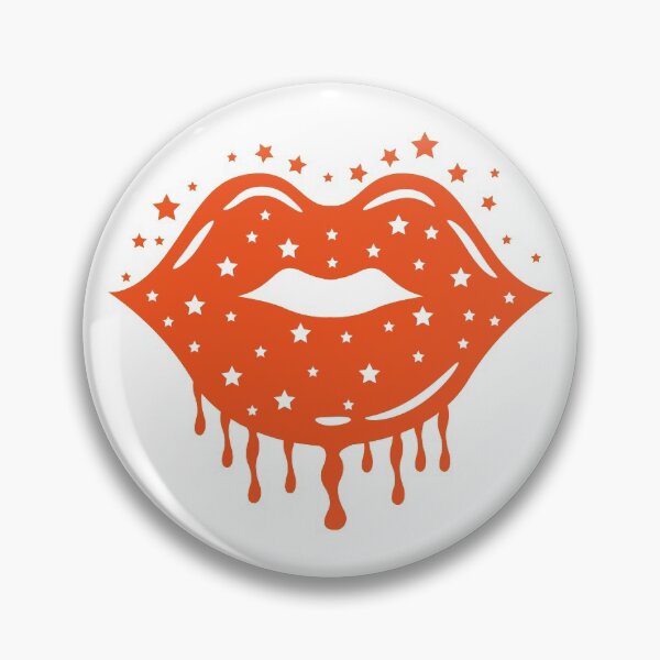 Item preview, Valentine Dripping Sparkle Lips Orange Color designed and sold by MisPuHoney.