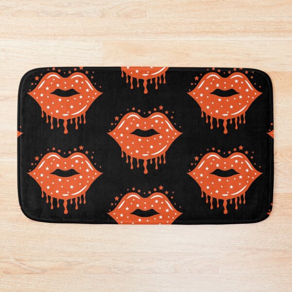 Item preview, Valentine Dripping Sparkle Lips Orange Color designed and sold by MisPuHoney.