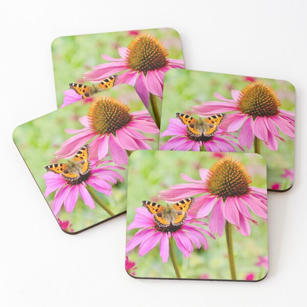 Item preview, Small Tortoiseshell Butterfly on Echinacea designed and sold by Mihaela Limberea.