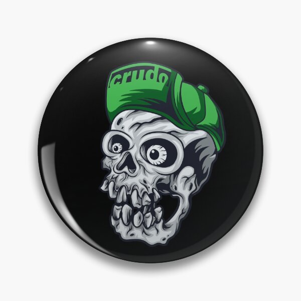 Item preview, Green Cap Crudo Skater Skateboarder Skull designed and sold by CrudoMerch.