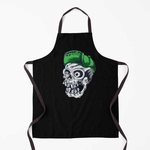 Item preview, Green Cap Crudo Skater Skateboarder Skull designed and sold by CrudoMerch.
