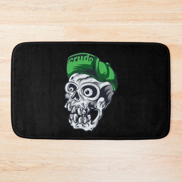 Item preview, Green Cap Crudo Skater Skateboarder Skull designed and sold by CrudoMerch.