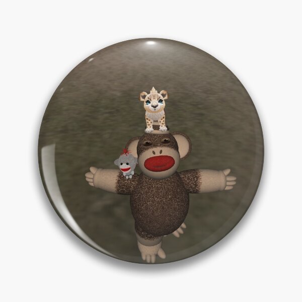 Item preview, Cute sock monkey and friends designed and sold by The Poette.