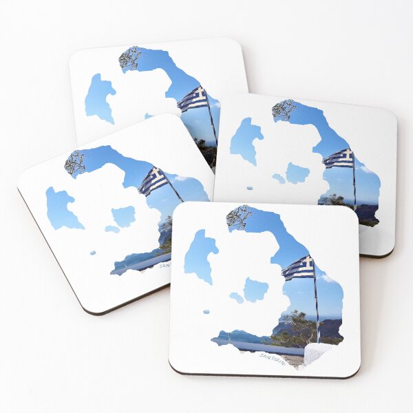 Item preview, Santorini Bay - Thira - Oia (Greece, flag) designed and sold by nabeArtist.