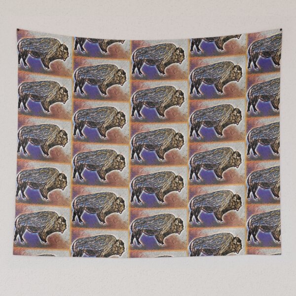 Item preview, Artistically designed bison in brown tones designed and sold by Pelikancrazy.