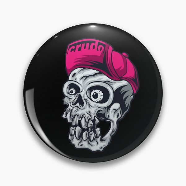 Item preview, Hot Pink Cap Crudo Skater Skateboarder Skull designed and sold by CrudoMerch.
