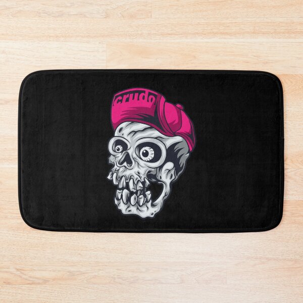 Item preview, Hot Pink Cap Crudo Skater Skateboarder Skull designed and sold by CrudoMerch.