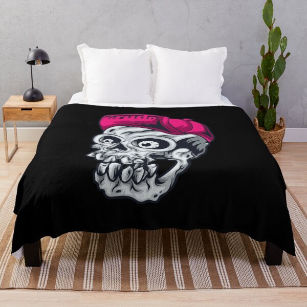 Item preview, Hot Pink Cap Crudo Skater Skateboarder Skull designed and sold by CrudoMerch.