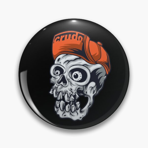 Item preview, Orange Cap Crudo Skater Skateboarder Skull designed and sold by CrudoMerch.