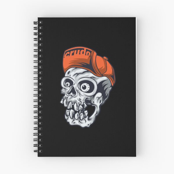 Item preview, Orange Cap Crudo Skater Skateboarder Skull designed and sold by CrudoMerch.