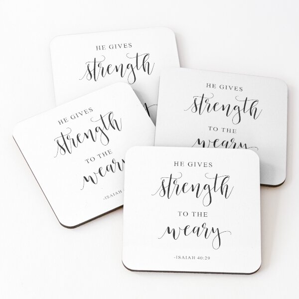 Item preview, He Gives Strength To The Weary, Isaiah 40:29, Bible Verse designed and sold by aenaonartwork.