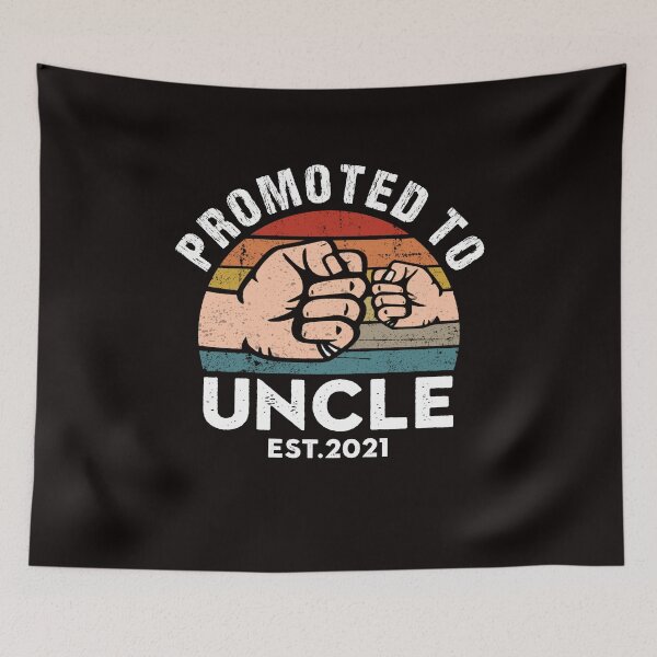 Item preview, promoted to uncle retro vintage fist bump gift idea, new uncle gift  designed and sold by Majesticoo.