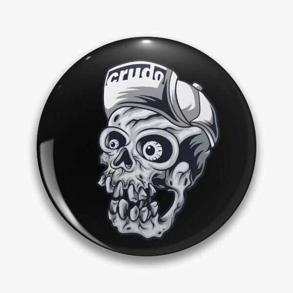 Item preview, White Cap Crudo Skater Skateboarder Skull designed and sold by CrudoMerch.