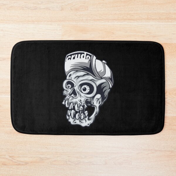 Item preview, White Cap Crudo Skater Skateboarder Skull designed and sold by CrudoMerch.