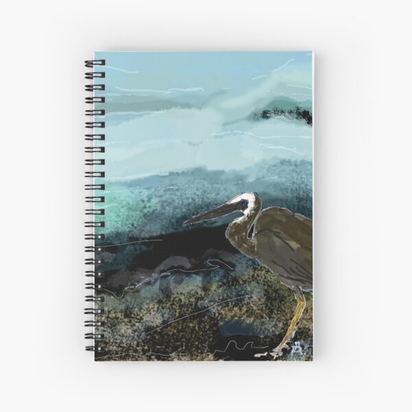 Heron - night Spiral Notebook
