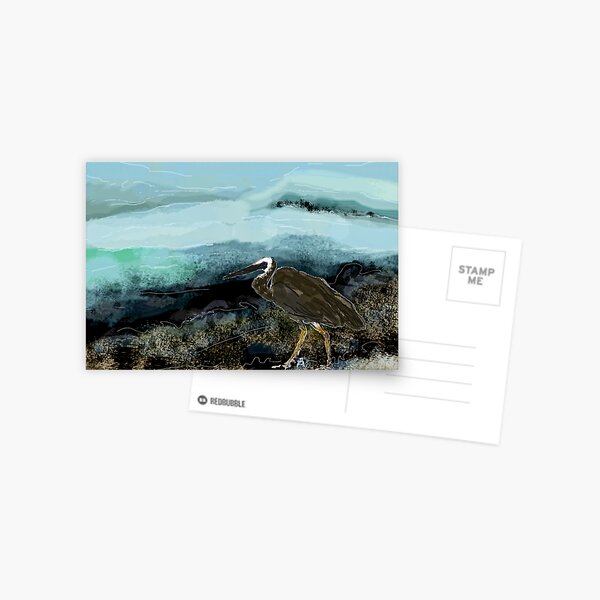 Heron - night Postcard