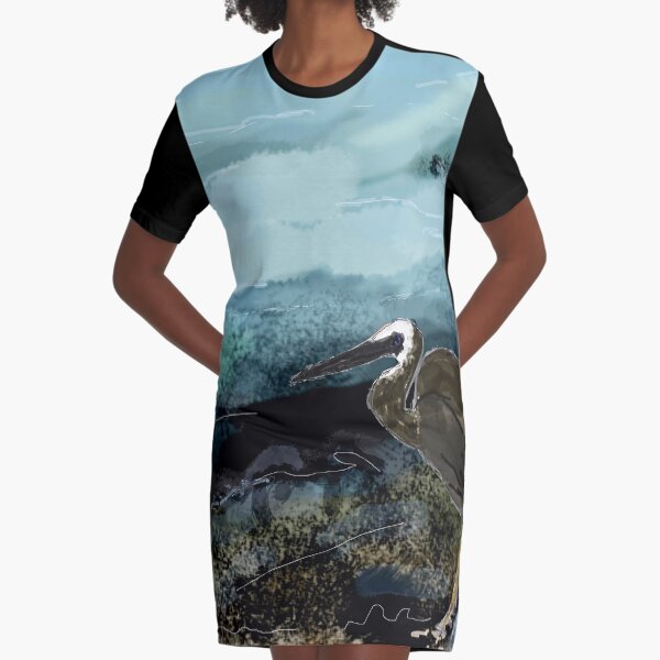Heron - night Graphic T-Shirt Dress