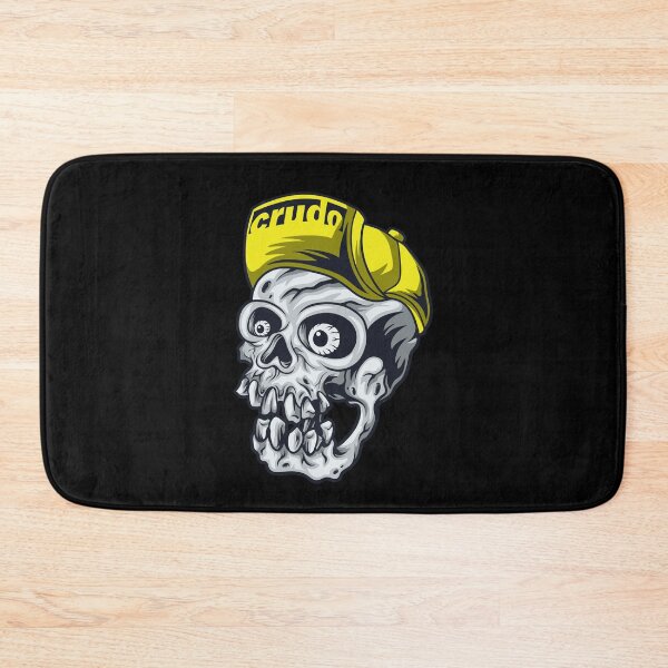 Item preview, Yellow Cap Crudo Skater Skateboarder Skull designed and sold by CrudoMerch.