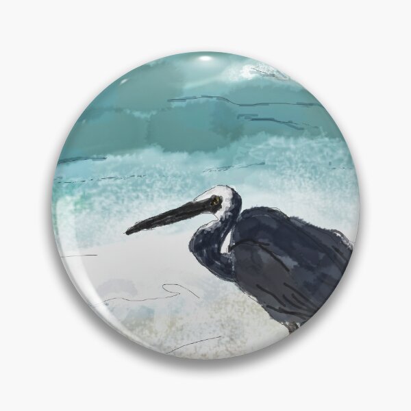 Item preview, Heron - green seas designed and sold by Anne Huth.