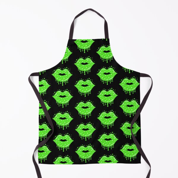 Item preview, Dripping Lips Sparkle Stars Green Color designed and sold by MisPuHoney.