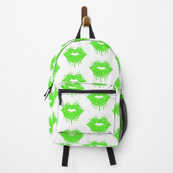 Item preview, Dripping Lips Sparkle Stars Green Color designed and sold by MisPuHoney.