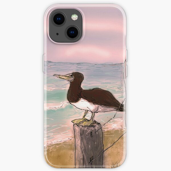 Booby bird - sunset iPhone Soft Case