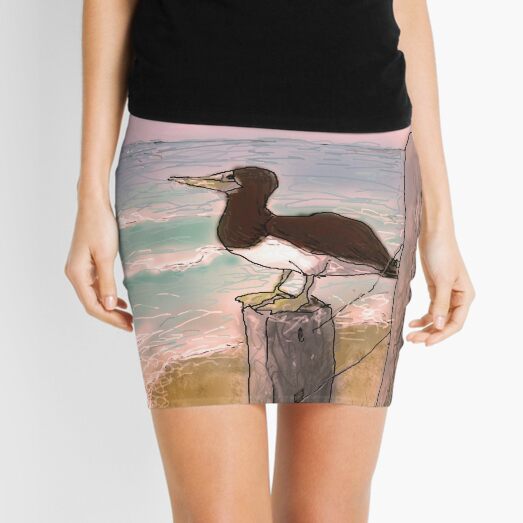 Booby bird - sunset Mini Skirt