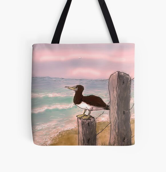 Booby bird - sunset All Over Print Tote Bag