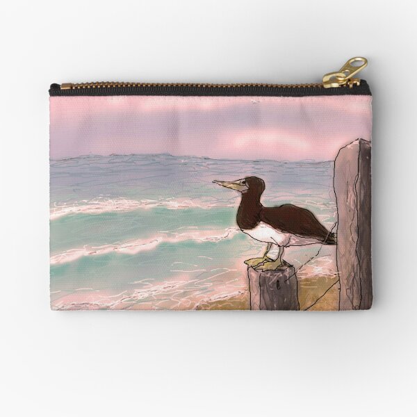 Booby bird - sunset Zipper Pouch