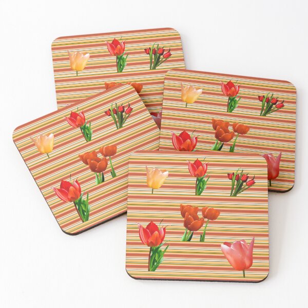 Item preview, tulip on a striped background designed and sold by Art By M.