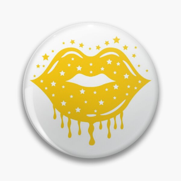 Item preview, Sparkle Lips Dripping Stars Yellow Color designed and sold by MisPuHoney.