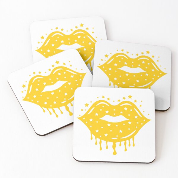 Item preview, Sparkle Lips Dripping Stars Yellow Color designed and sold by MisPuHoney.