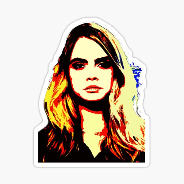 Posterized Cara Delevingne! Sticker