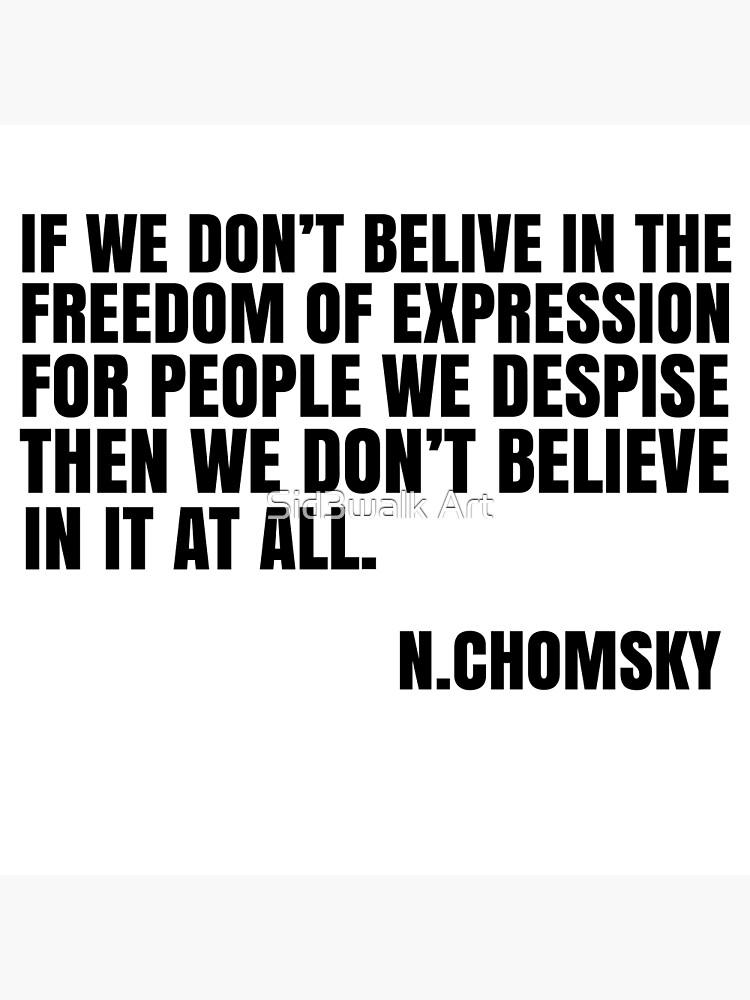Carte De Vœux Noam Chomsky Cite La Liberte D Expression Par Lukamatijas Redbubble