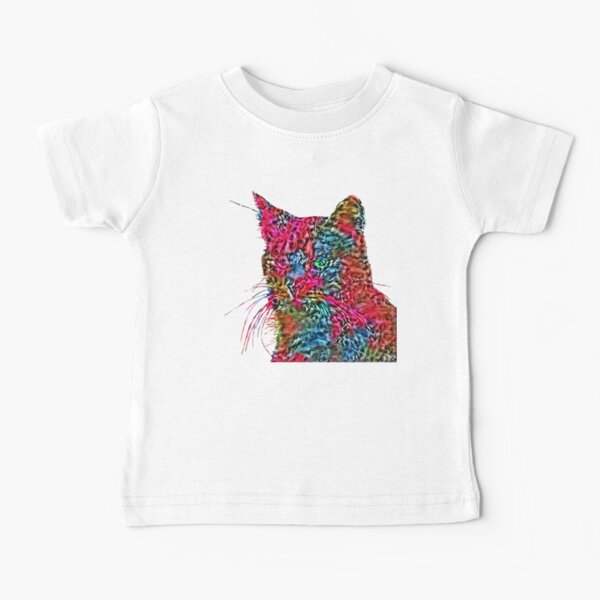 Artificial neural style Rose wild cat Baby T-Shirt